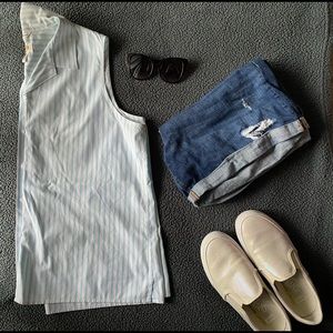 90s Vintage Talbots button up tank; 18W